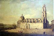Dominic Serres The Cathedral at Havana, August-September 1762 Sweden oil painting artist
